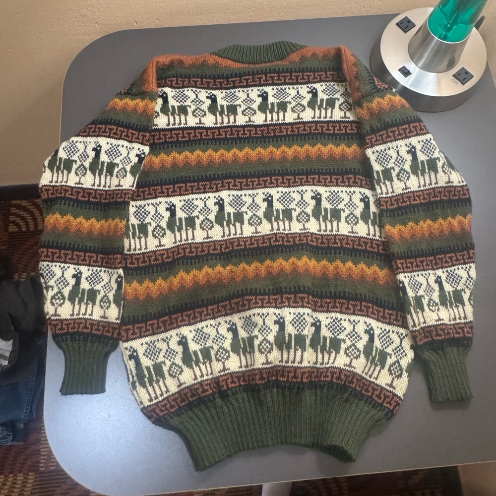 Pinch Multicolor Patterned Crewneck Sweater alpaca wool - Picture 3 of 4